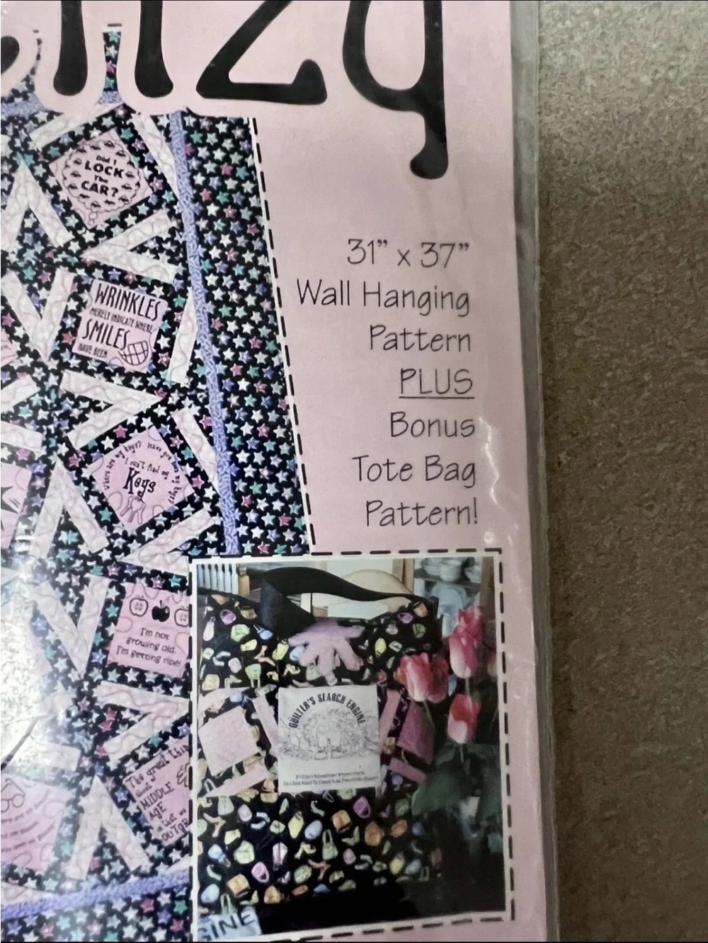 Block Party Studio Fuzzy Thinking Frenzy Quilt Wall Hanging Pattern Fat Quarter